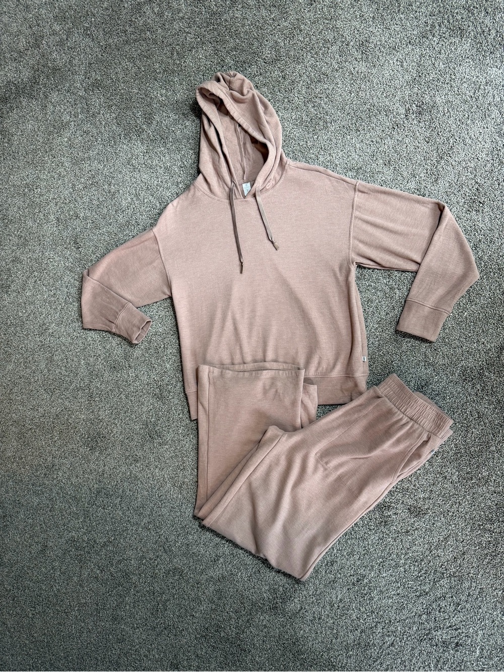 Balance Collection Mauve 2 Piece Hoodie Wide Leg Lounge Set Size Medium
